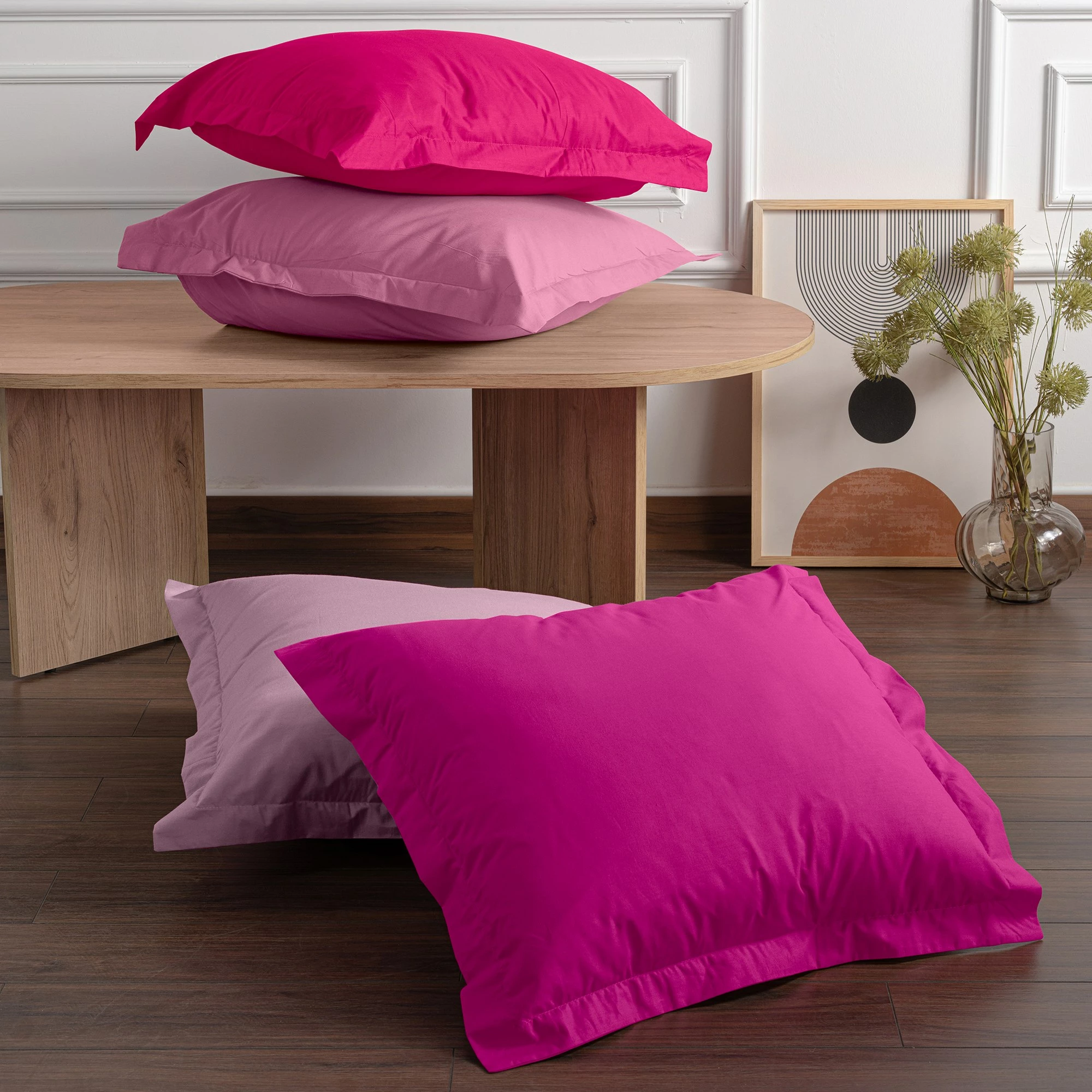 Set këllëfësh jastëku (2 copë), ngjyrë rozë e zbehtë, L'essentiel, Tonne Rosse - 32