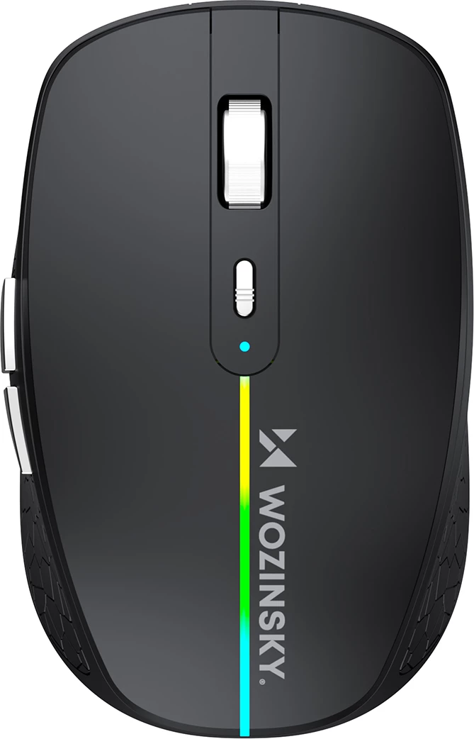 Maus wireless Wozinsky WMGK-1132, Bluetooth 5.1 + 2.4 GHz, RGB, DPI 800/1200/1600, bateri 500 mAh, i zi