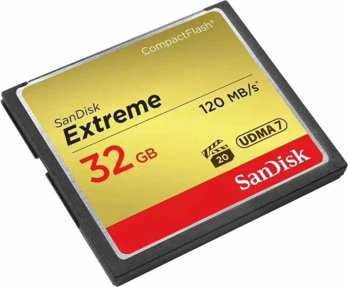 kartë memorie CompactFlash SanDisk Extreme SDCFXSB-032G-G46 32GB UDMA 7 VPG-20, e zezë