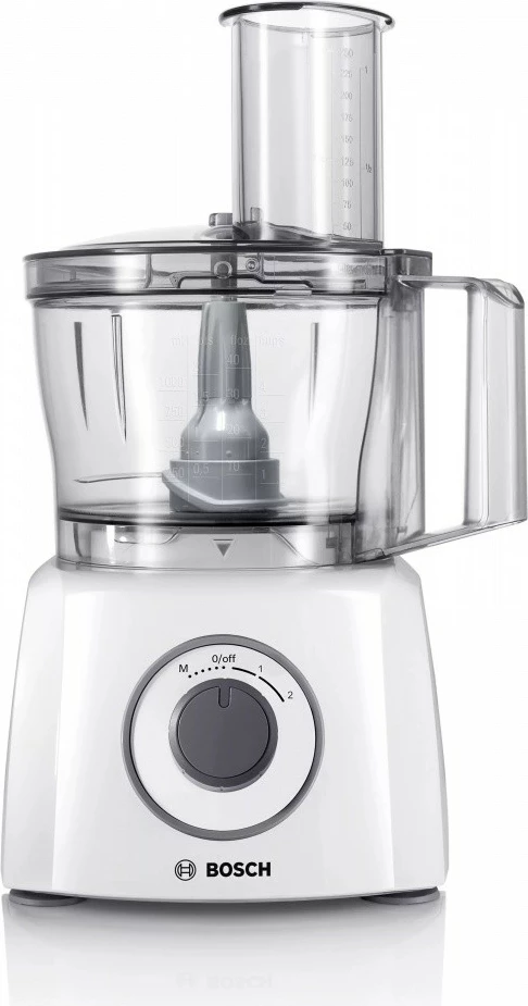 Robot kuzhine, Bosch MCM3200W, 800 W, tas 2.3 L, 2 shpejtësi, Turbo/Pulse, i bardhë