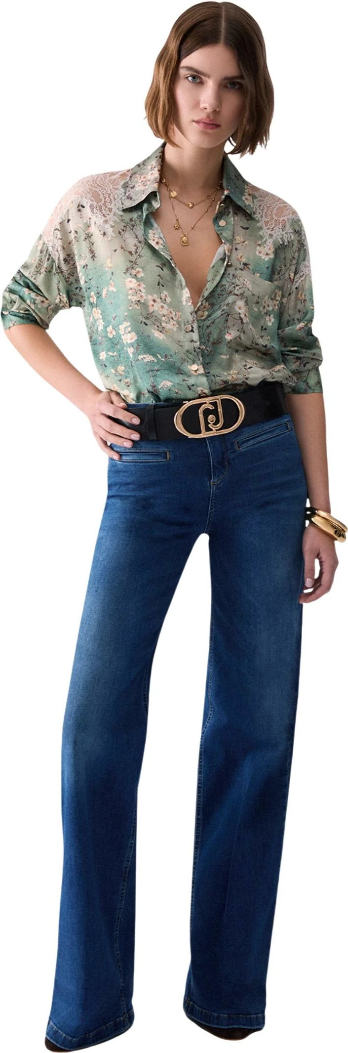 Pantallona për femra Liu Jo UF6069 DS004, denim të errëta [Madhësia: W27]