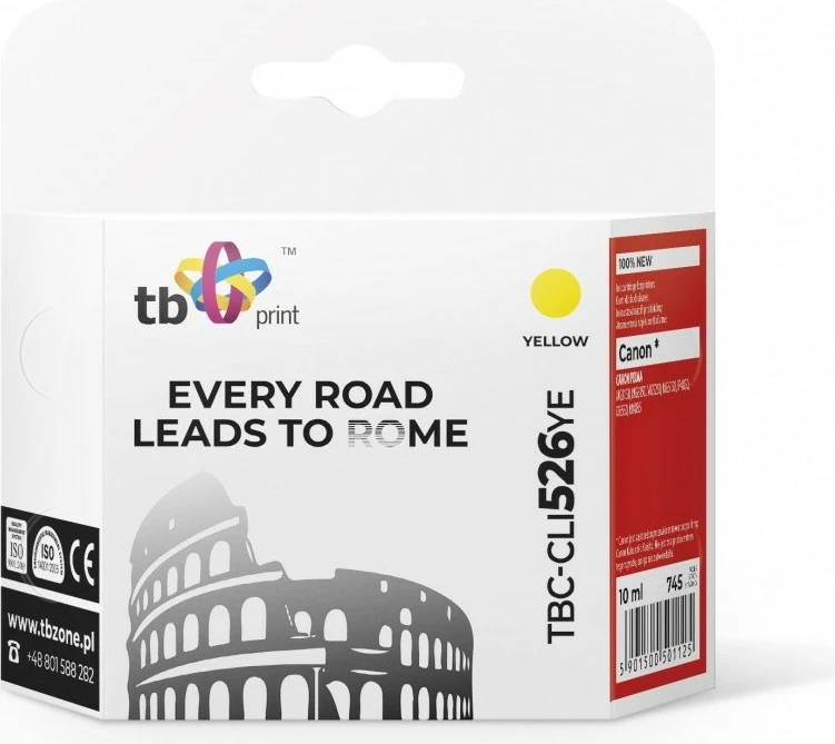 Toner TB Print TBC-CLI526YE për Canon, e verdhë