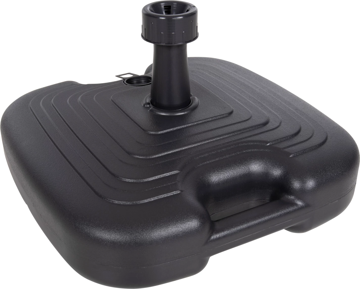 Bazë plastike për ombrellë me dorezë, SOLBAS FH6112.02, ngjyrë antracit, për shtyllë 20/38mm, 45x11H cm