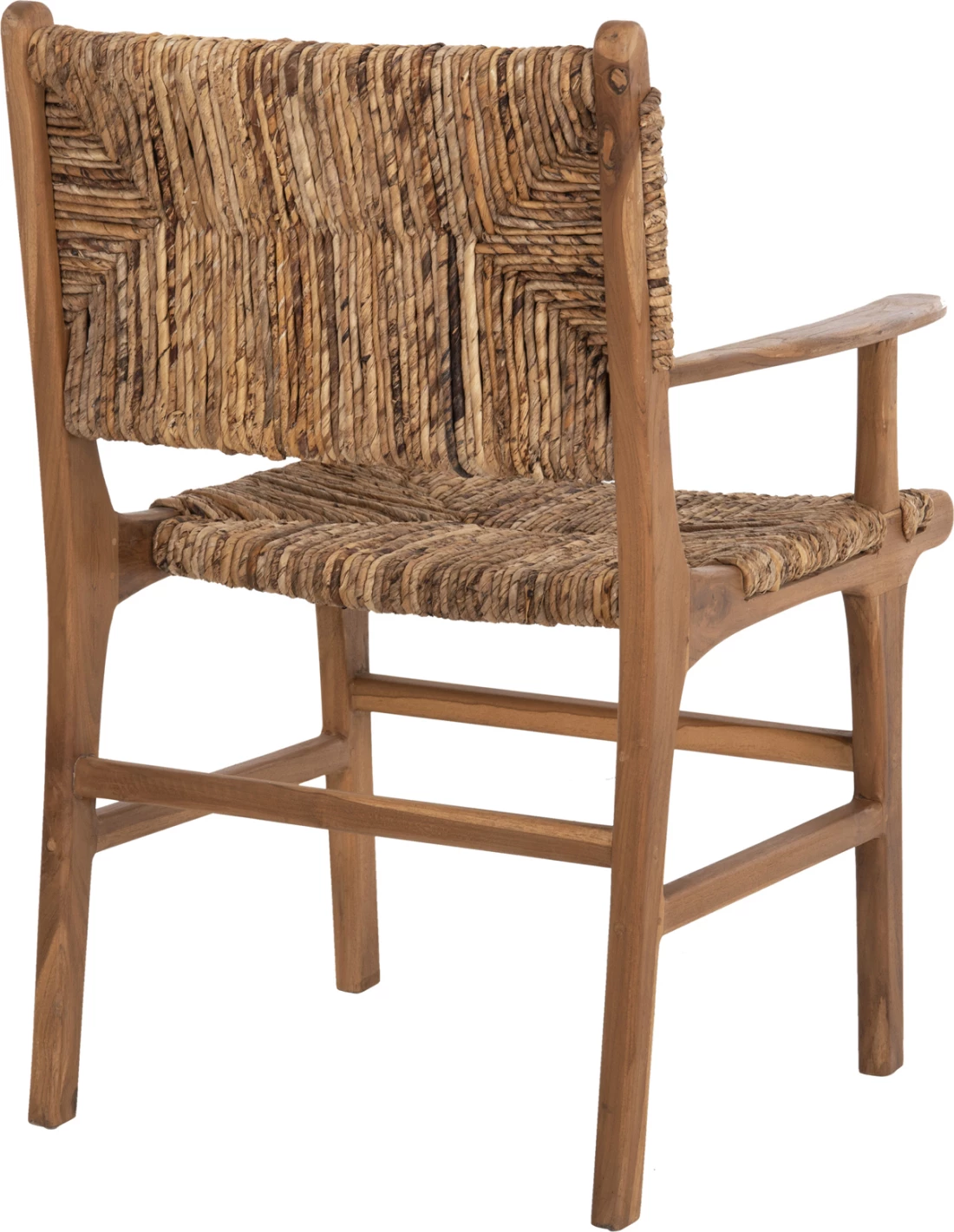 Karrige profesionale, dru teak dhe rush-matt, 57.5x59x87H cm, ΗΜ9400.11