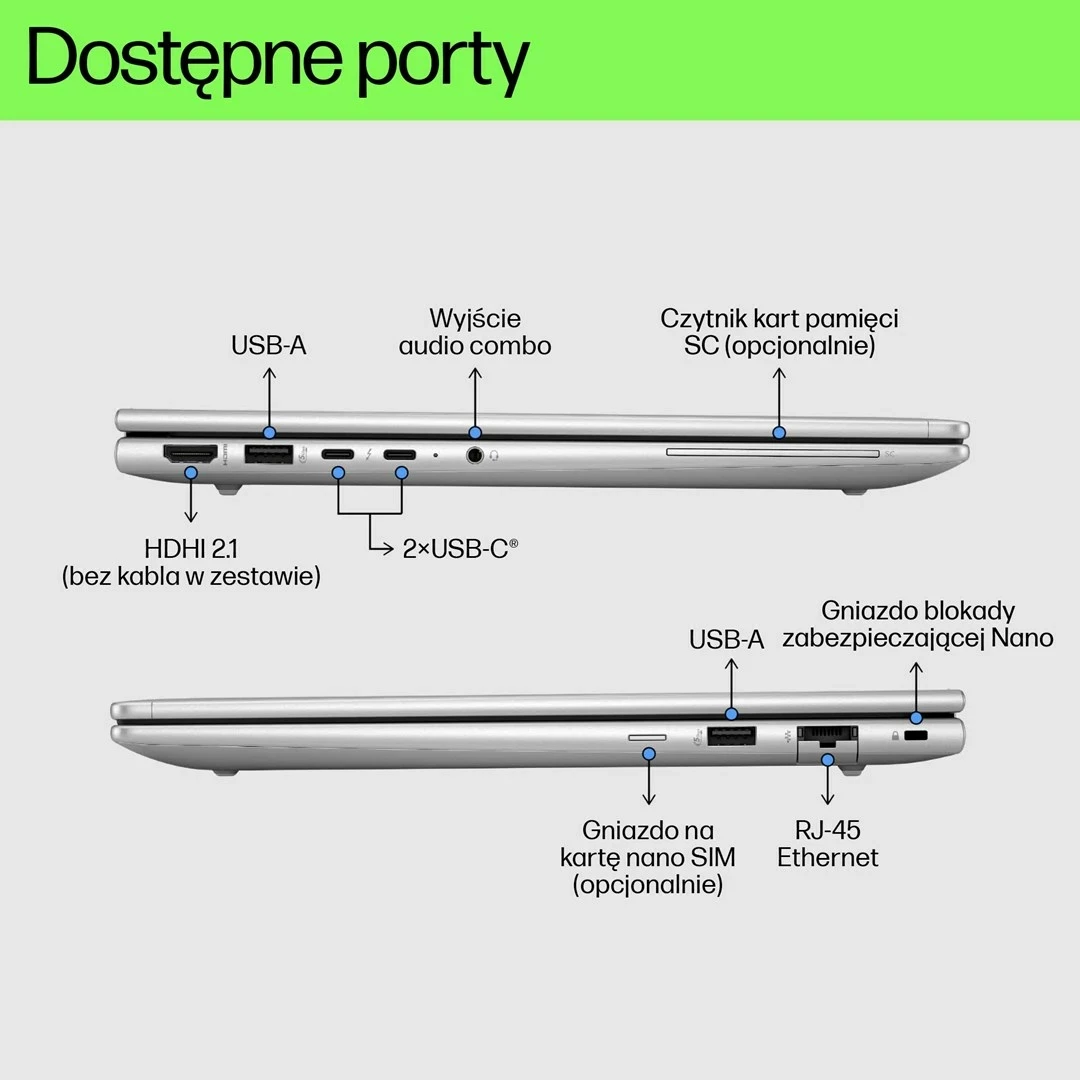 Laptop HP ProBook 460 G11, Intel Core Ultra 7, 16 GB RAM, 512 GB SSD, 16" WUXGA, Argjendtë
