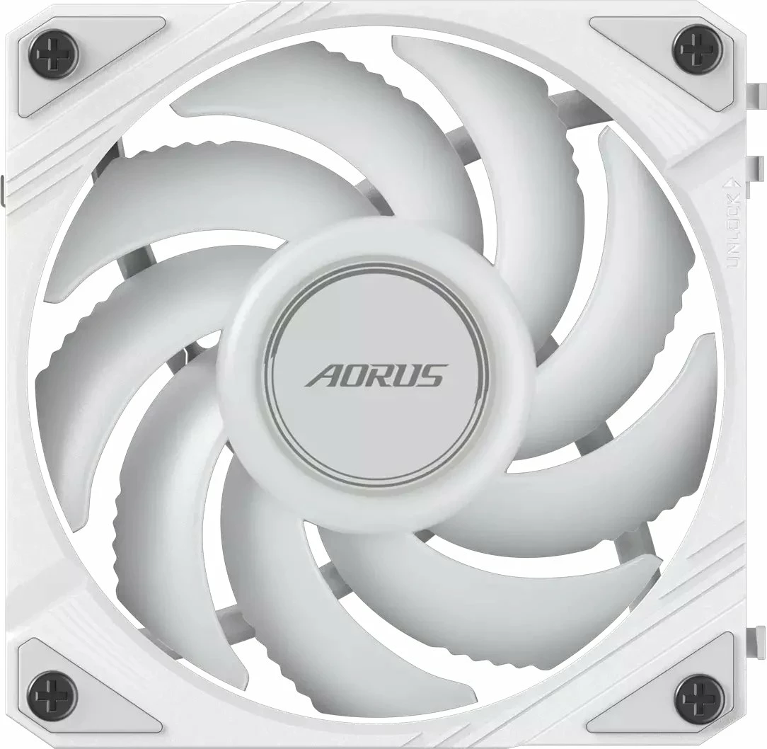 Ventilator kasë PC Gigabyte AORUS EZ Chain Fan 120 Ice GP-ECFAN1201 ICE, 120mm ARGB PWM 4-pin, 2000rpm, i bardhë, 1 copë