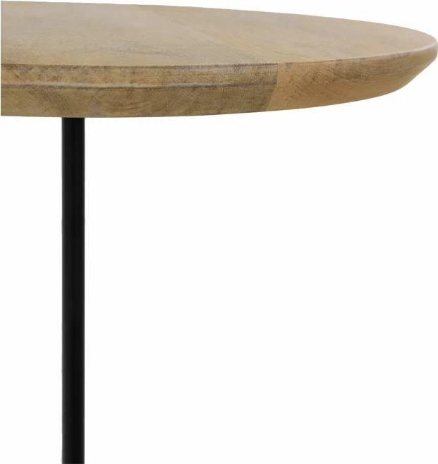 Tavolinë anësore PILEA 46, natyrale e bardhë, 46x46x58