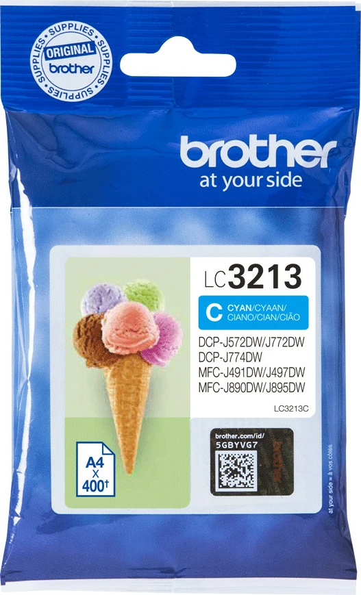 Toner Brother LC3213C cyan, origjinal, 400 faqe