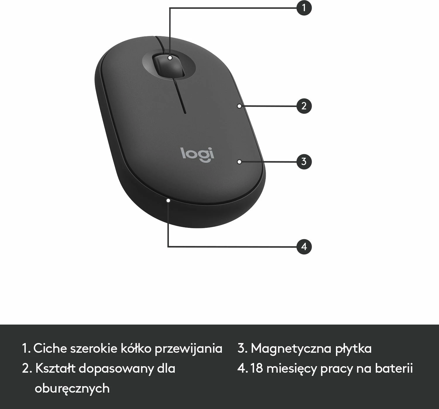 Set tastierë + Maus wireless Logitech MK470 Slim 920-009204, 2.4GHz receiver USB, US layout, gri