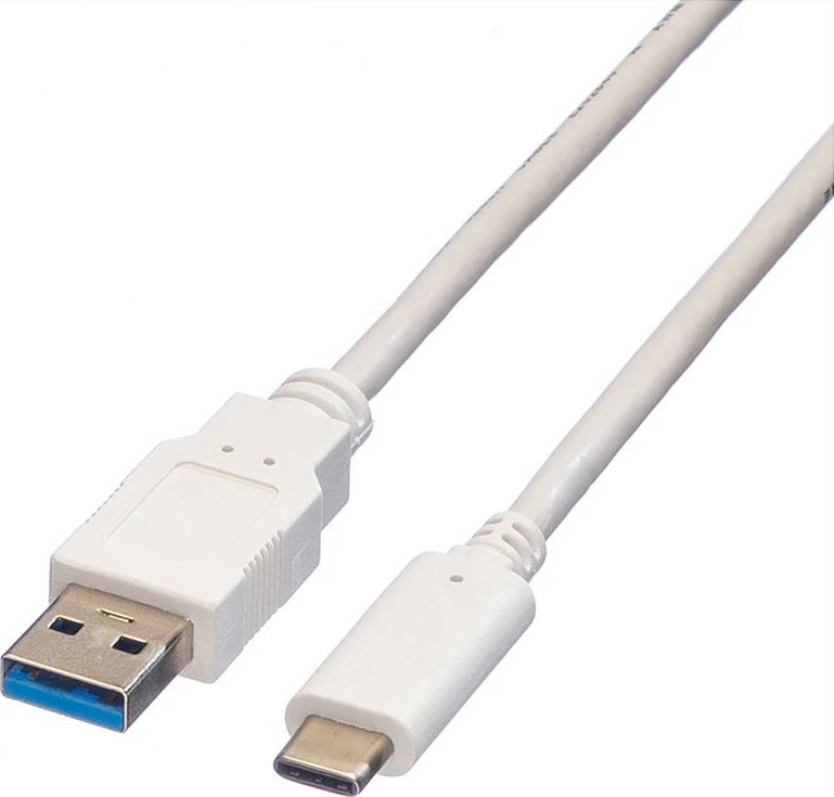 Kabllo USB VALUE USB-A në USB-C, 1 m, USB 3.2 Gen 1, e bardhë