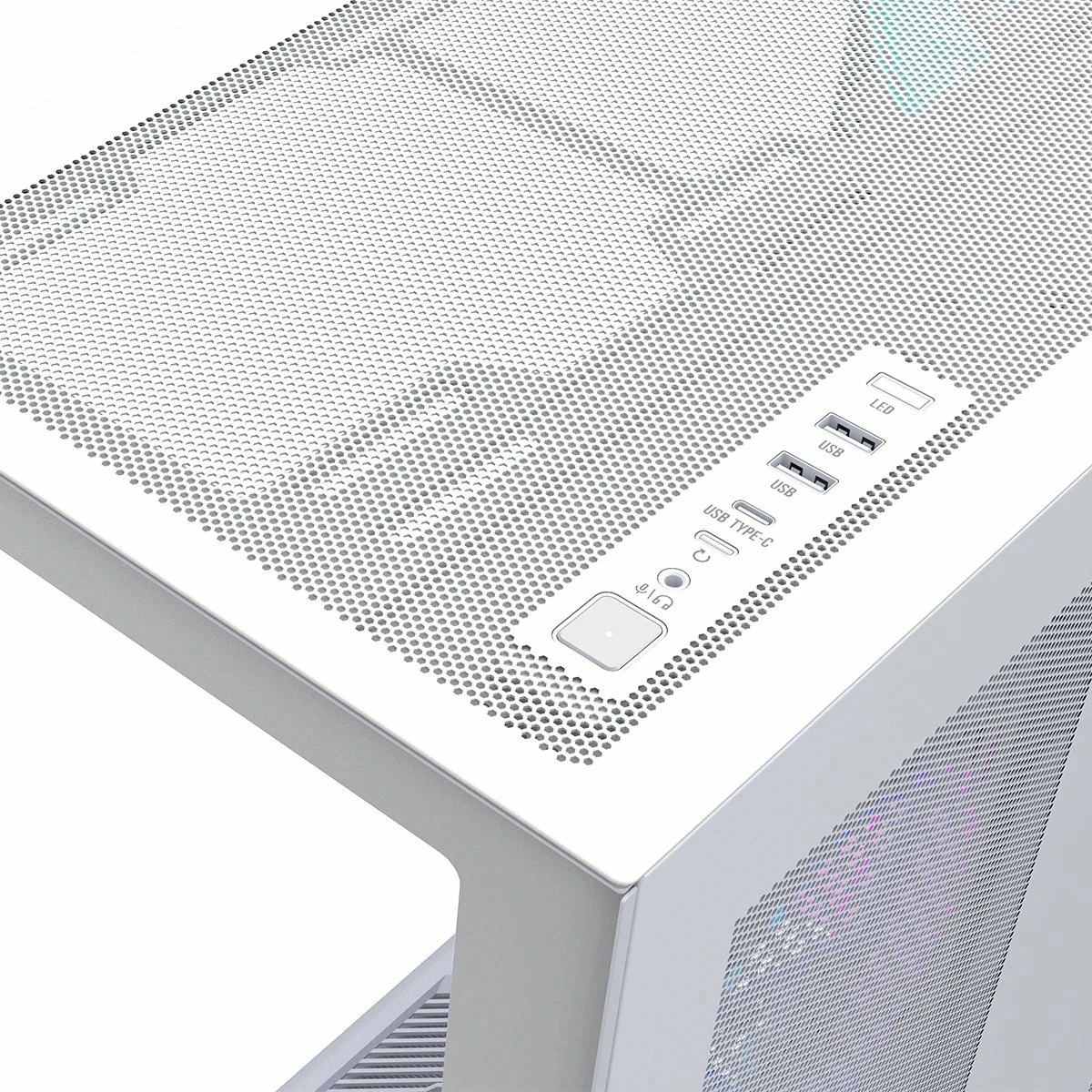 Kasë Modecom Volcano Space XL ARGB 5F Full Tower ATX/eATX, 5 ventilatorë ARGB, e bardhë