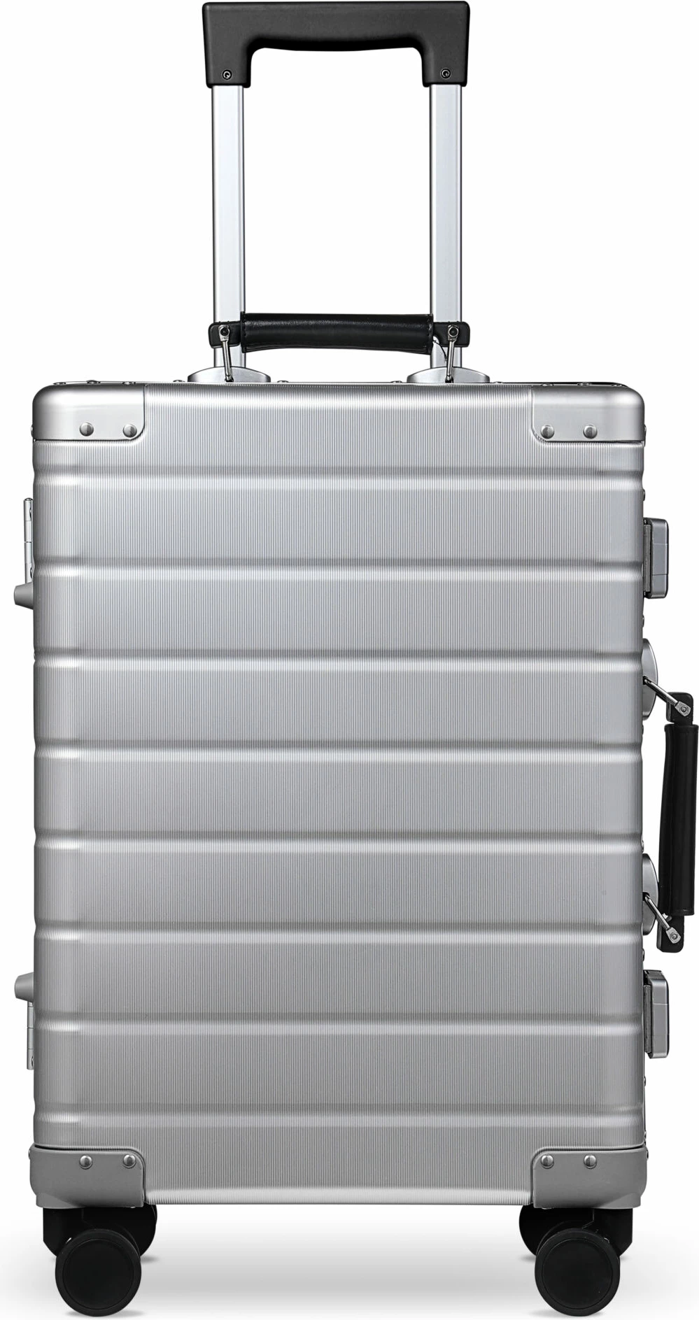 Valixhe udhëtimi Twopoint 20" alumini (aliazh alumini-magnezi), TSA drysh kombinimi, 360° rrota, waterproof, argjendtë