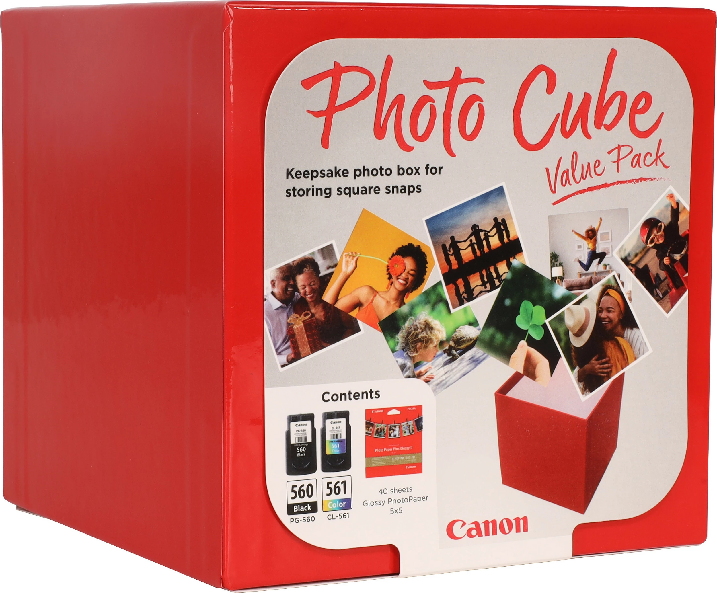 Set patrona boje Canon PG-560 + CL-561, për PIXMA TS5350/TS7450, me letër fotografike 5x5, zi + ngjyra
