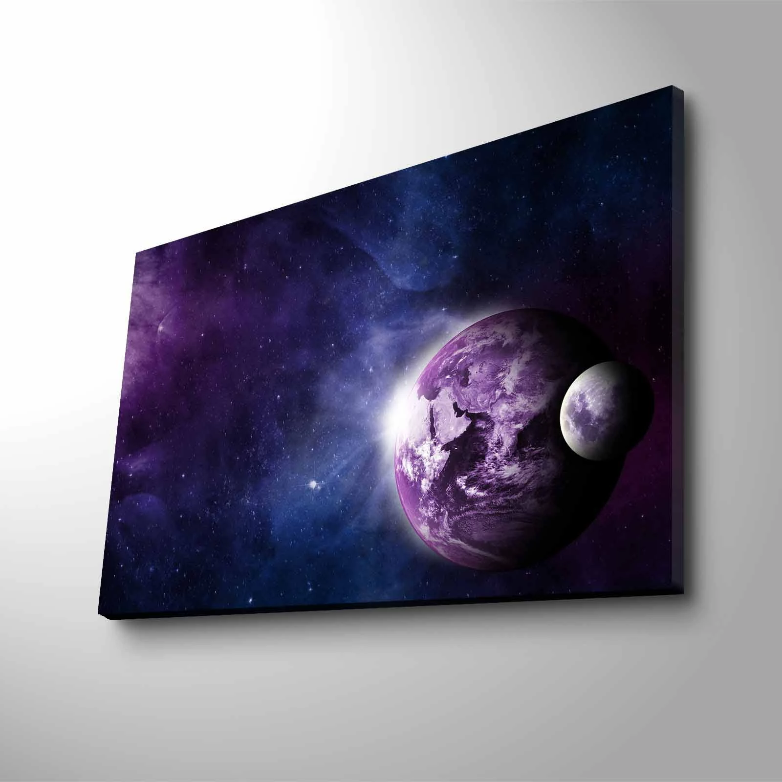 Pikturë dekorative në kanavacë me drita LED, Wallity NASA-020, shumëngjyrëshe, 45x70cm