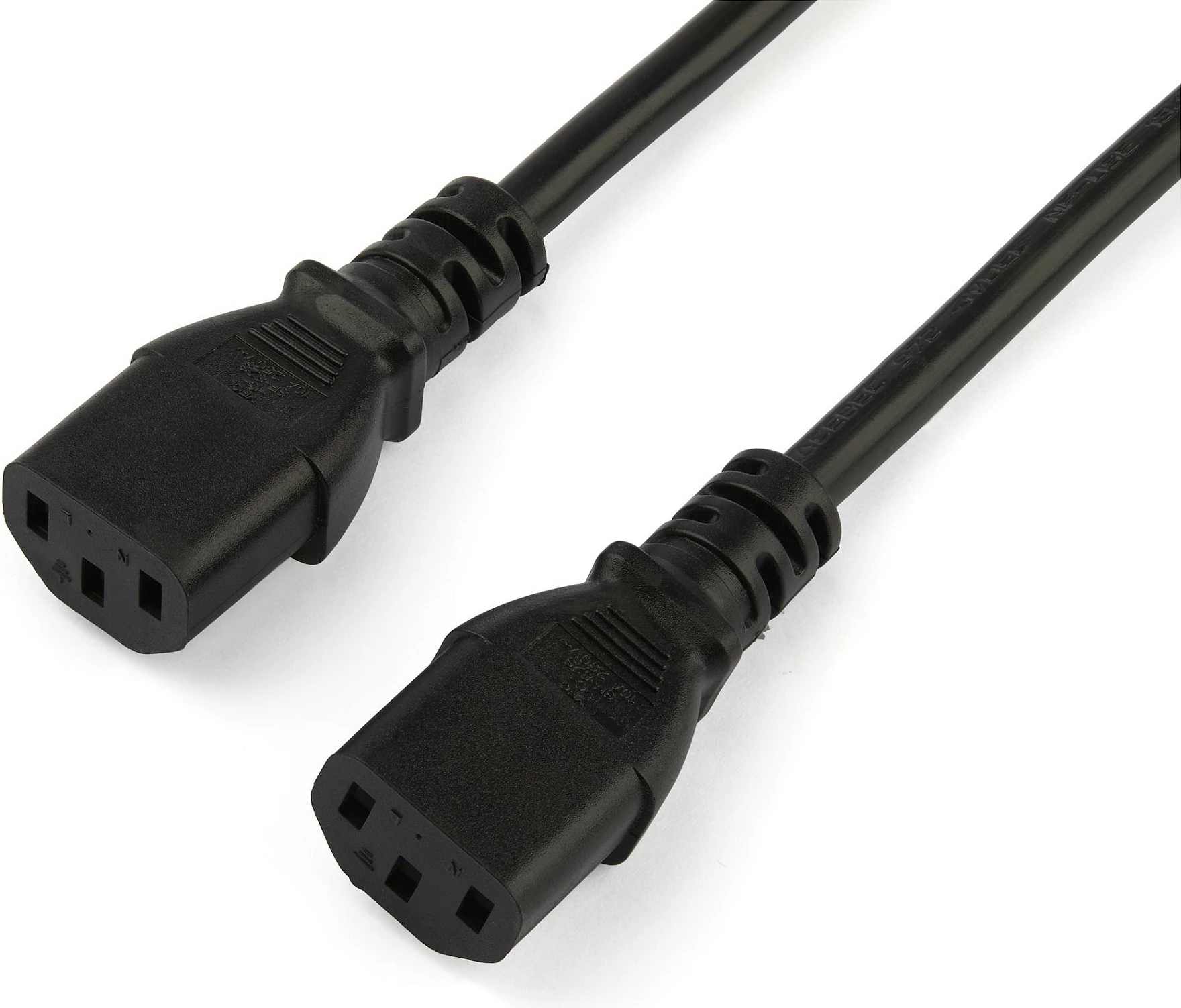 Kabllo rryme Y StarTech PXT101YEU2M, Schuko në 2x IEC C13, 2m, 10A 250V, e zezë