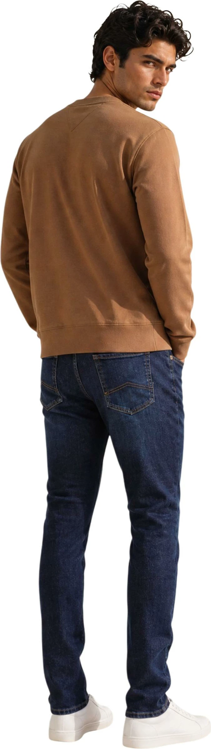 Duks për meshkuj Tommy Hilfiger ESS Seasonal Fleece MW0MW40000, kafe [Madhësia: S]