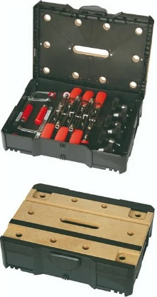 Set veglash Bessey Schnellspanner-Systainer STC-S-MFT, kuti plastike, ngjyrë e zezë