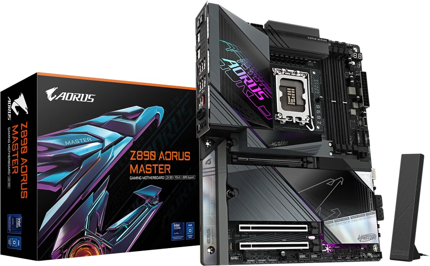 Pllakë amë Gigabyte Z890 AORUS Master, LGA1851, ATX, 4x DDR5, Wi-Fi 7, Bluetooth 5.4