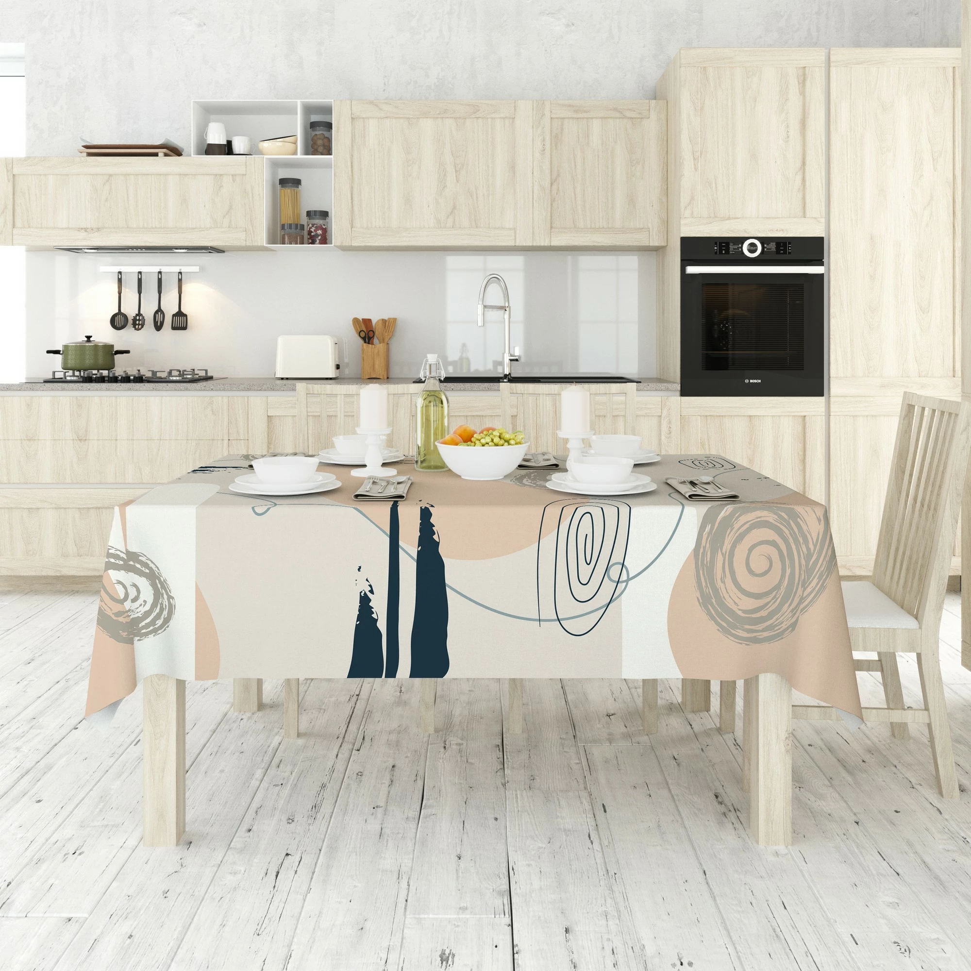 Mbulesë tavoline Hermia, Asr-tblclt25-25, 140x300cm