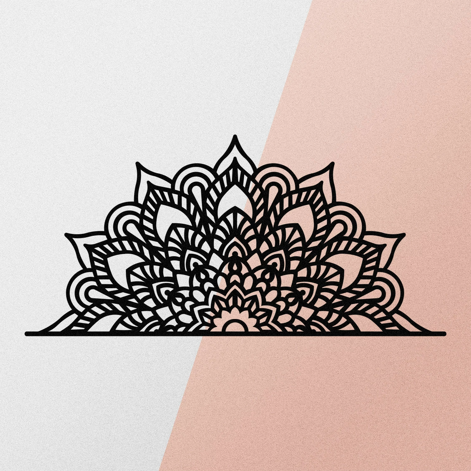 Aksesor dekorativ metalik për mur Wallity, Esperanza, ngjyrë e zezë, 160x77cm