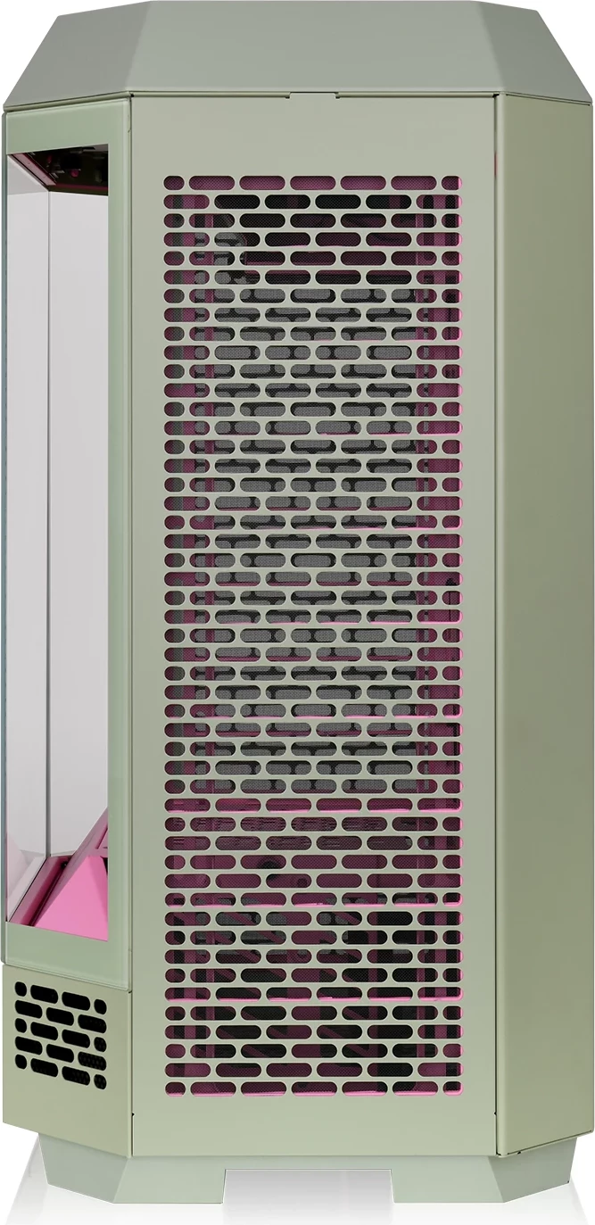 Kasë Thermaltake The Tower 300 TG Matcha Plum, Micro Tower, SPCC, micro ATX/Mini-ITX, jeshile/rozë