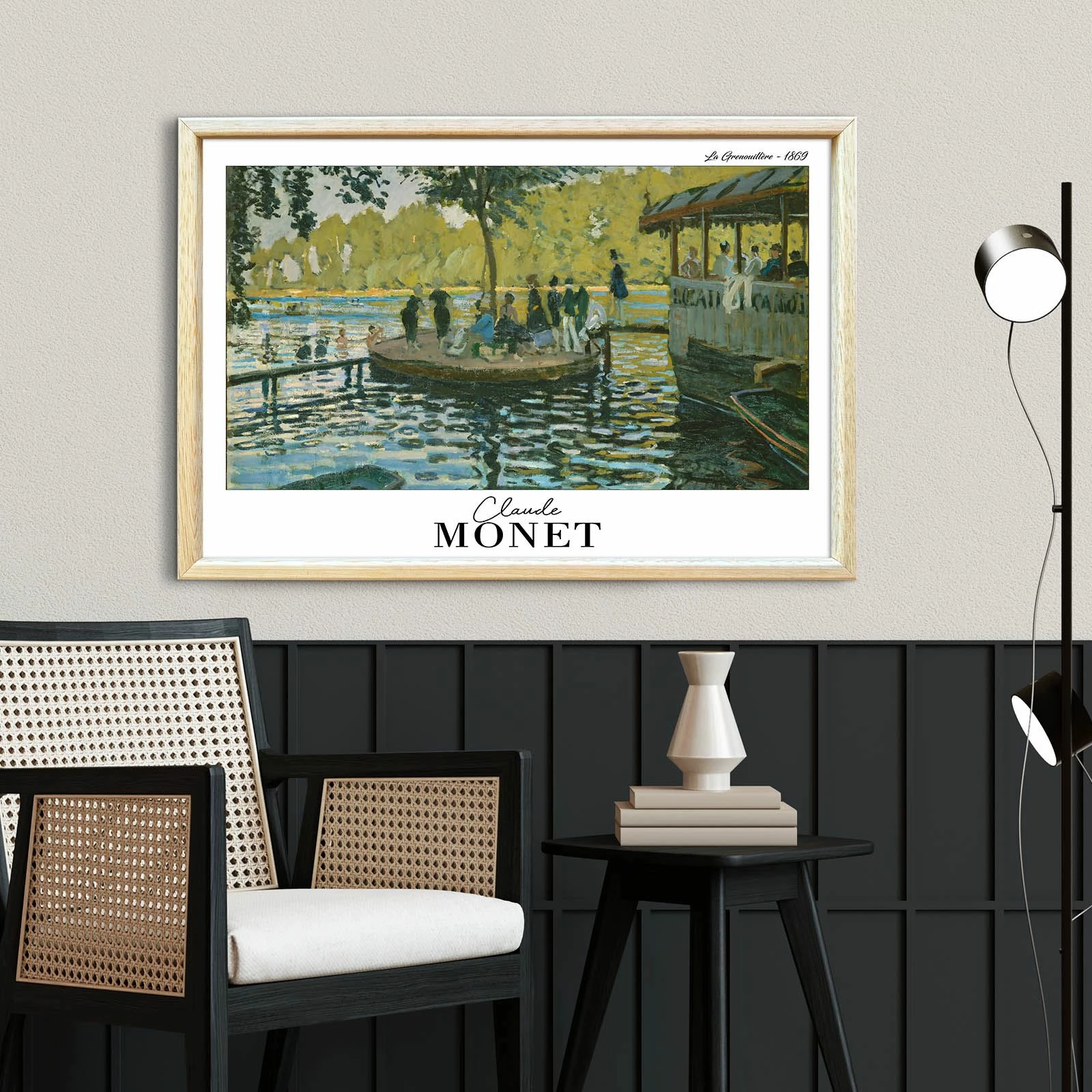 Pikturë dekorative me kornizë, Wallity, 4262AHSMONET-006, shumëngjyrëshe