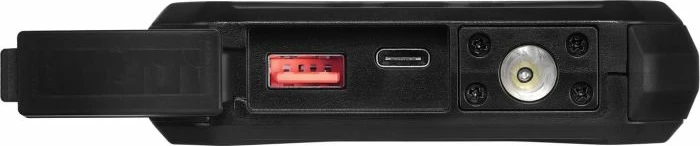 Powerbank Sandberg Survivor 420-91 10000mAh PD 20W me karikim pa kabllo 15W IP66, e zezë, set me kabllo USB-C dhe rrip