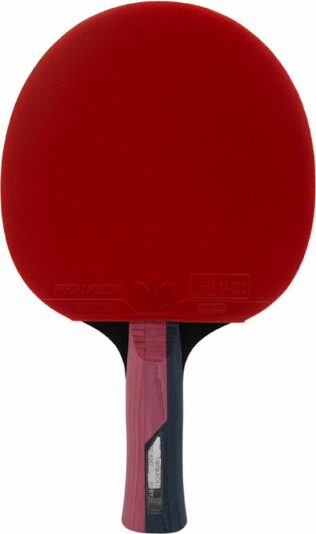 Reket pingpongu Butterfly, kuq e zi [Dorëza: FL-konkav]