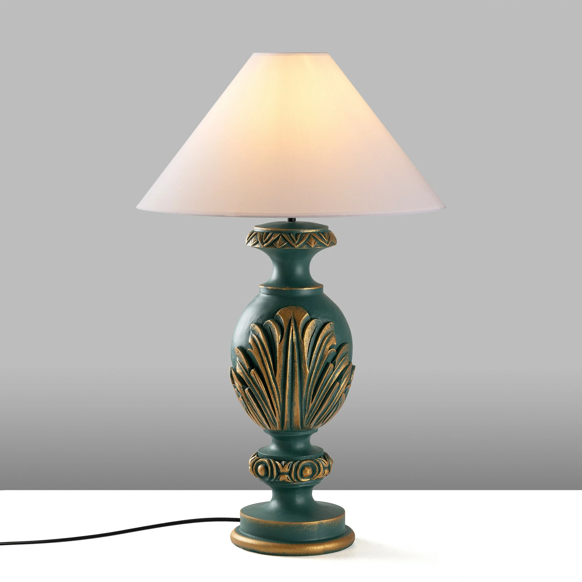 Llambë tavoline Opviq, ELEGANZE-5315, jeshile dhe e bardhë