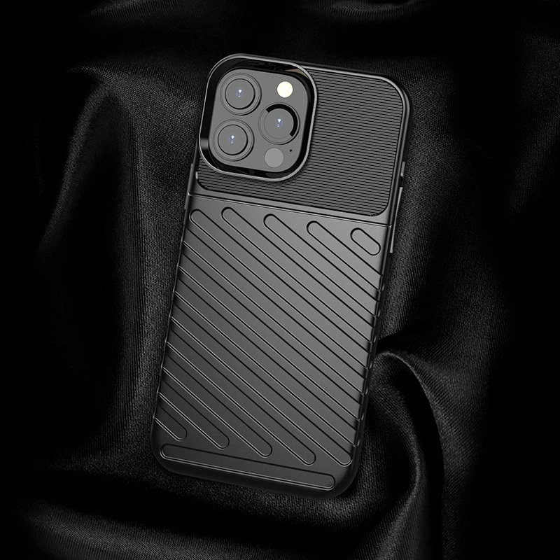 Mbështjellës Hurtel Thunder Case për iPhone 13 Pro Max, TPU, Blu