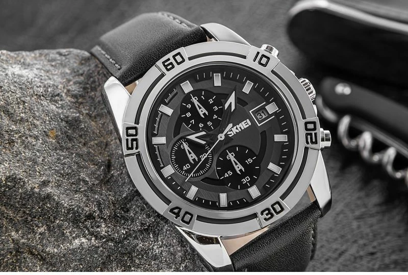 Orë dore për meshkuj Skmei, e zezë