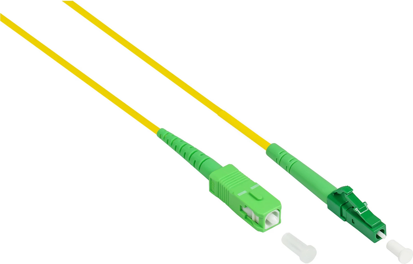 Kabllo fibër optike GoodConnections Alcasa LW-S901LASA, OS2 Singlemode, LC/APC në SC/APC, 1 m, LSZH, e verdhë