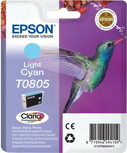 Toner Epson Hummingbird T0805 Claria, Light Cyan, 7.4ml