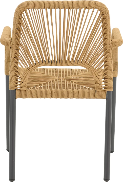 Karrige alumini me krahë Norture, e grumbullueshme, kornizë antracit-ratan natyral, 57x63x82cm