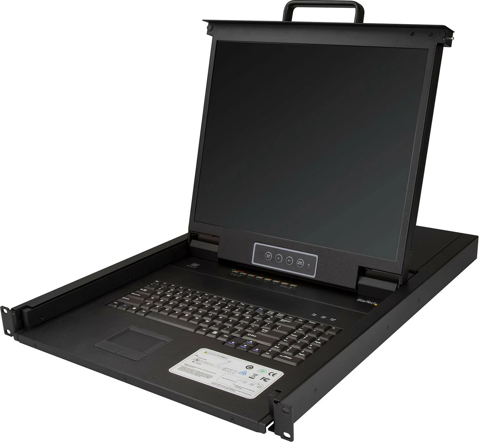 Konzolë KVM rackmount StarTech RKCONS1908K, 8-port, LCD 19" 1280x1024, USB/VGA, e zezë