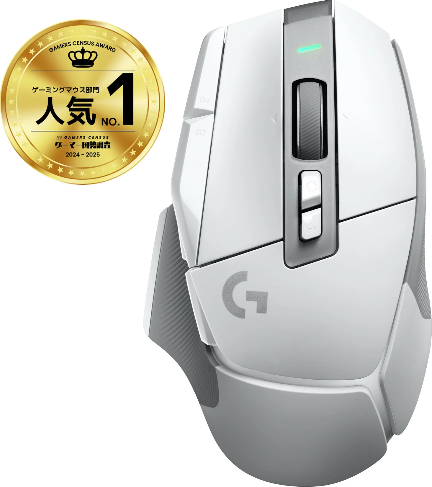 Maus Logitech G502 X LIGHTSPEED, Wireless, 25600 DPI, Bardhë
