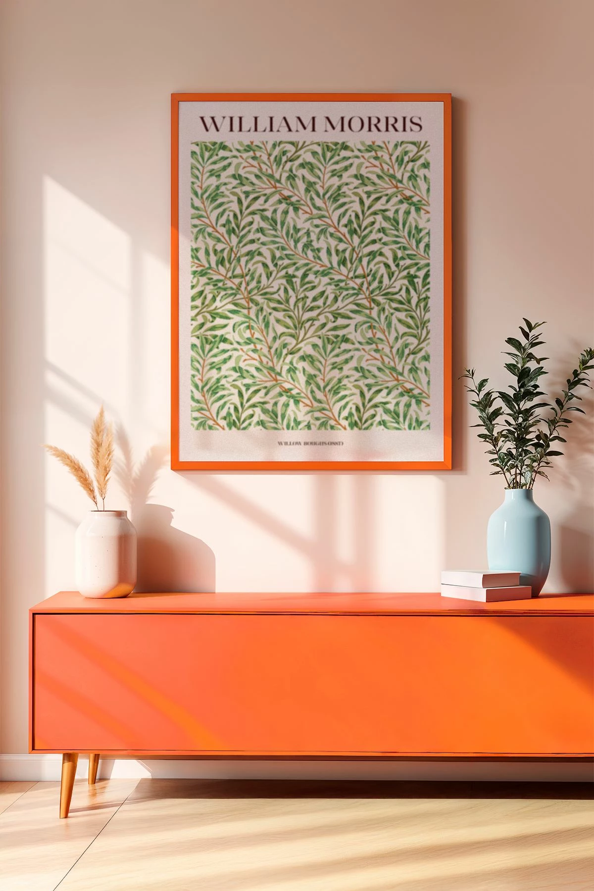 Pikturë dekorative me kornizë, MDF, Wallity, Artrnkdata72, ngjyrë portokalli