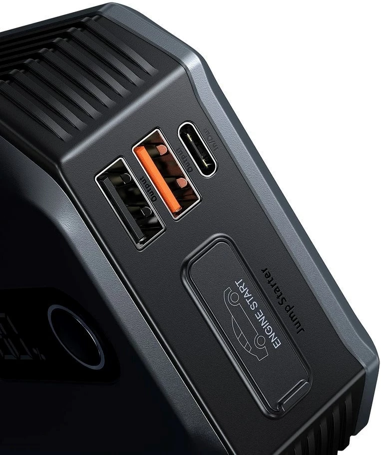 Jump starter Baseus Power Starter 20000mAh, 12V, 2000A/1000A, me kapëse krokodili, e zezë