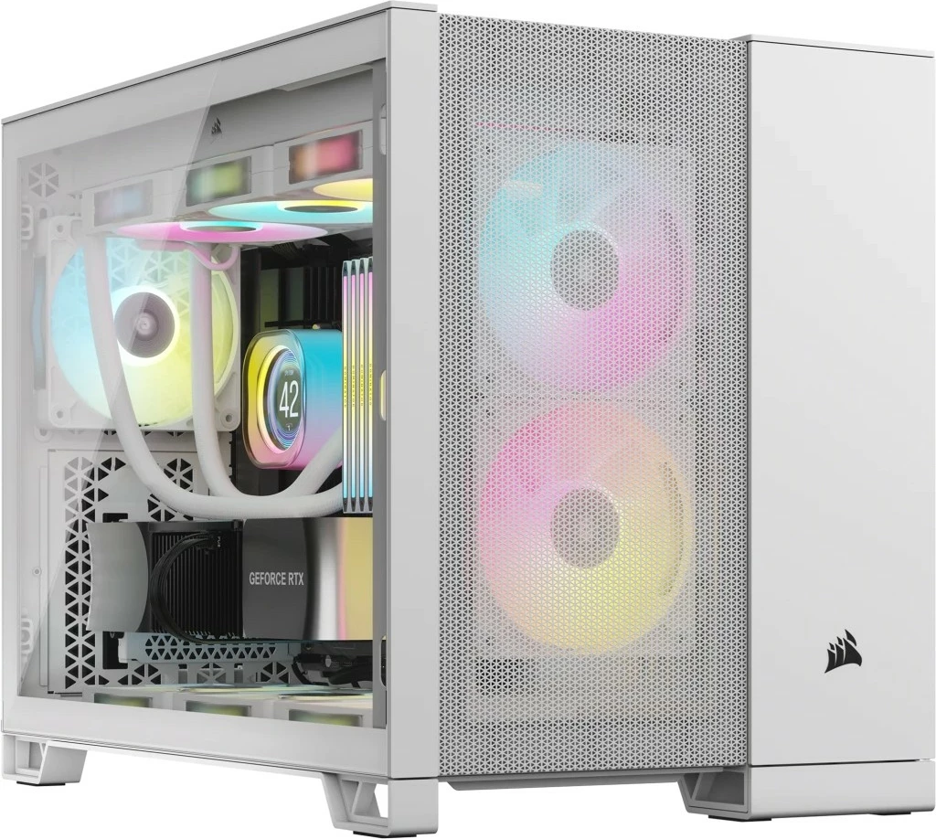 Kasë Corsair 2500D Airflow, Tempered Glass, e bardhë