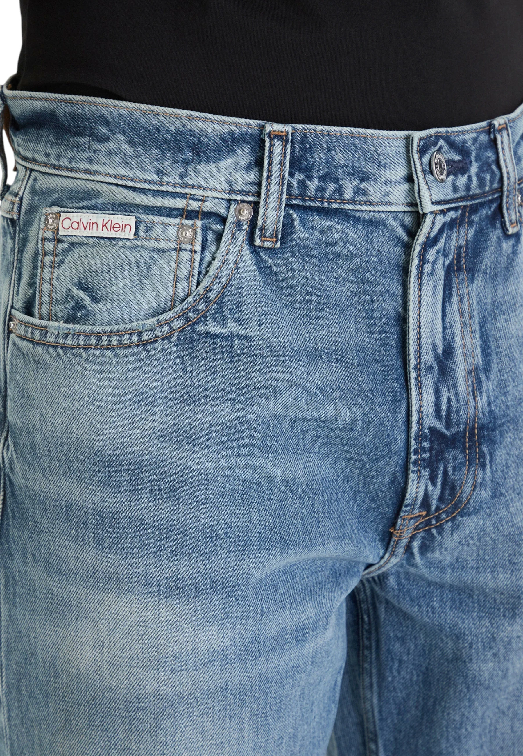 Xhinse Calvin Klein Jeans LV04RF725G për meshkuj, blu denim [Madhësia: W34 L32]