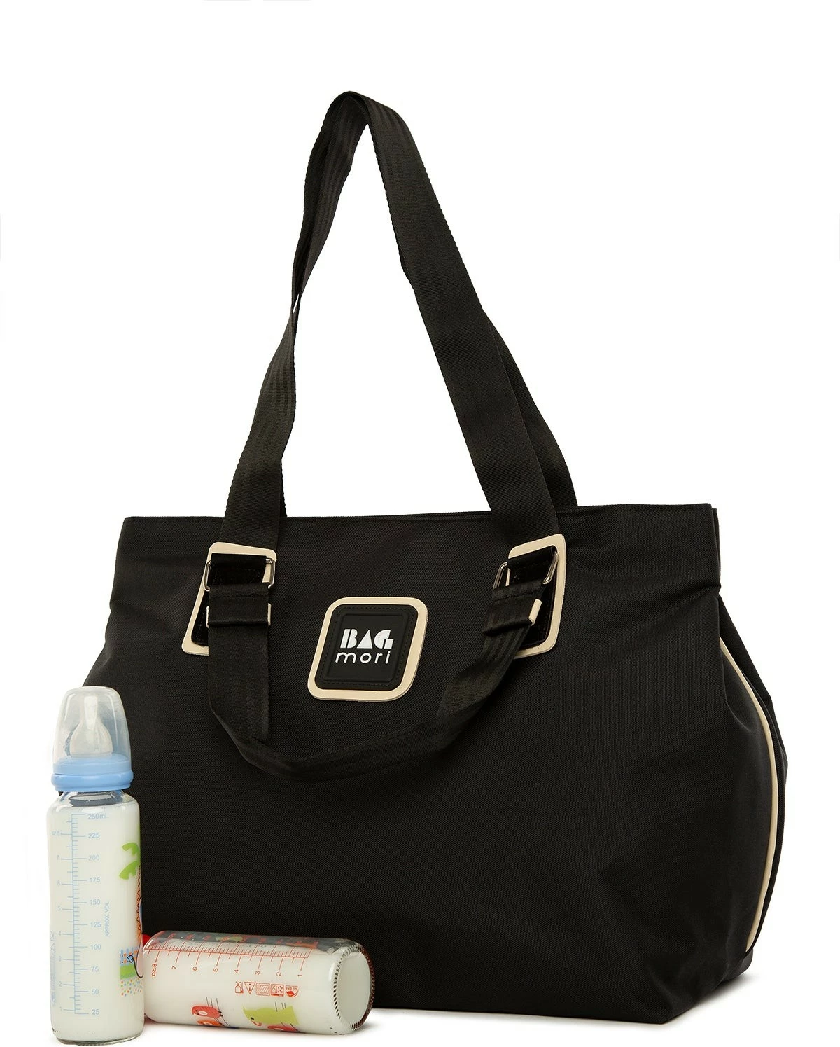 Çantë për pelena, ngjyrë e zezë/bezhë, Zoozie Bags, 44x33x17cm