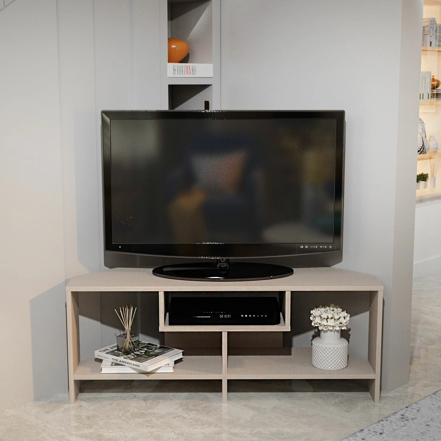 Komodë për TV, Skye Decor, Maldiv, bezhë