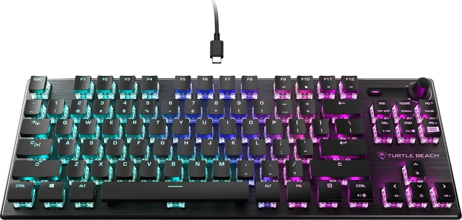 Tastierë Turtle Beach Vulcan TKL AIMO, RGB, Linear, US, e zezë
