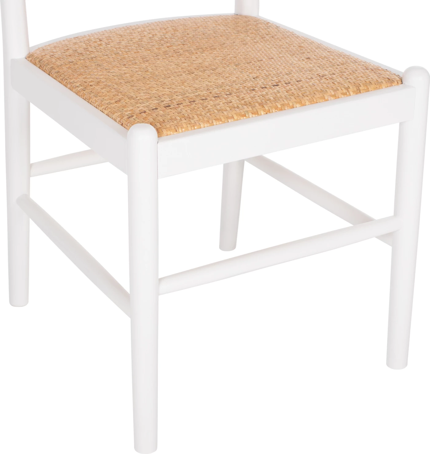 Karrige dru ahu, ngjyrë e bardhë-ratan bezhë, FH9407.03, 43x50x87H cm