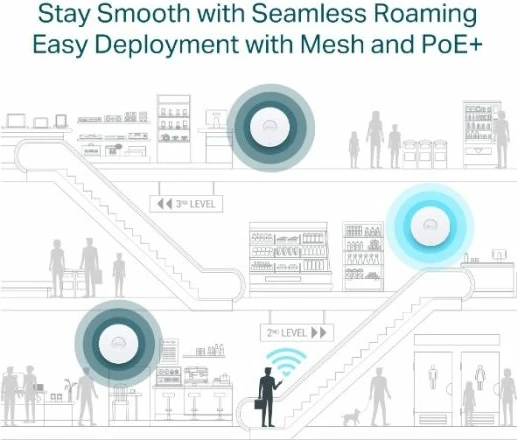 Pikë aksesi WiFi TP-LINK EAP670 AX5400 WiFi 6 (5400Mbps), PoE+, 2.5GbE, e bardhë