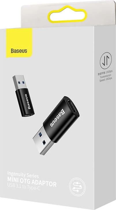 Adapter USB-A në USB-C Baseus ZJJQ000101, i zi