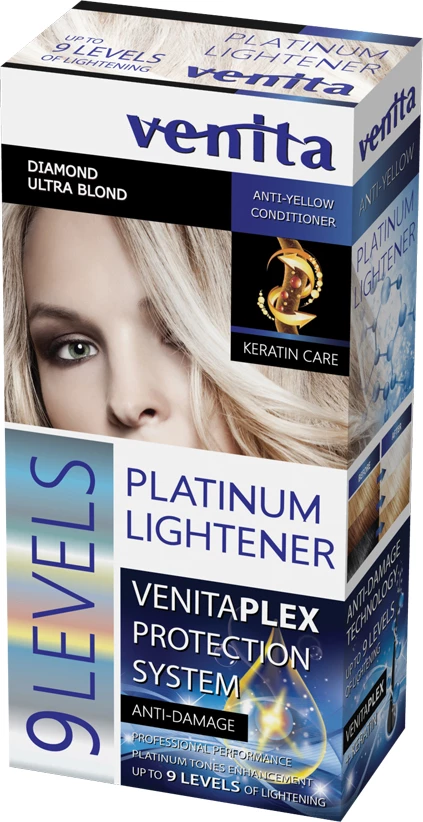 Zbardhues për flokë Venita 9 Levels Platinum Lightener për femra, 125g