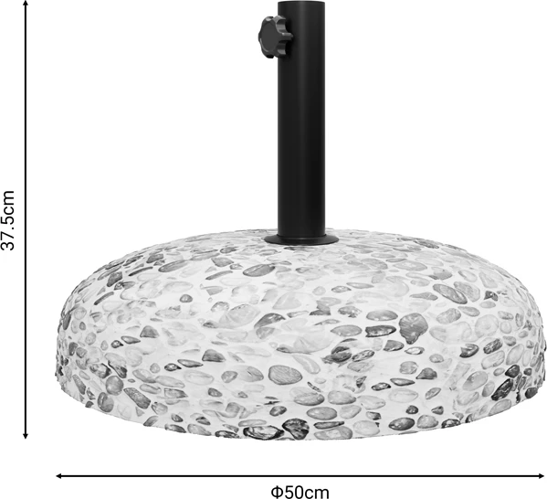 Bazë çadre me gurë mozaik 35kg D50cm