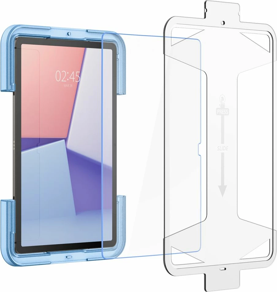 Xham i temperuar mbrojtës, Spigen Glas.tR EZ Fit, për Samsung Galaxy Tab S9 11'' X710/X716B, 0.2 mm 9H, kornizë montimi