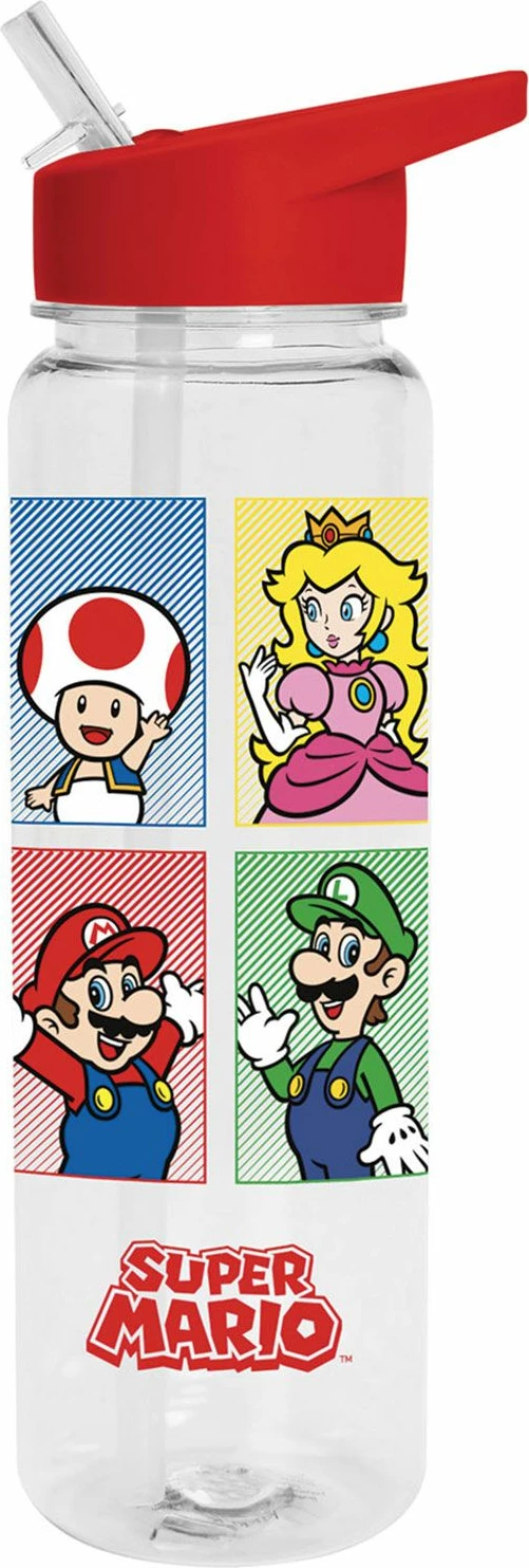 Bidon uji Pyramid Super Mario 4 Colour 700 ml, kapak i kuq